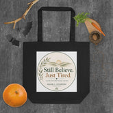 Organic cotton eco tote bag with dual straps and spacious compartment for groceries and books