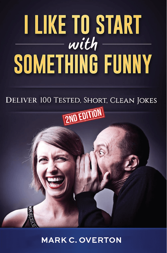 I Like to Start with Something Funny book cover featuring two people laughing, 2nd Edition.