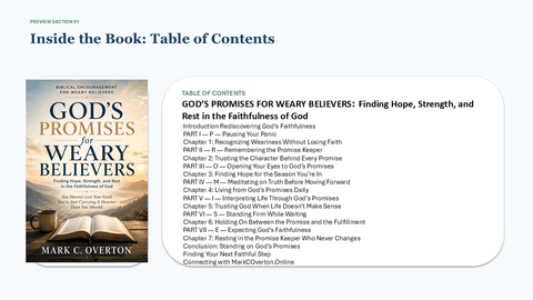 God's Promises for Weary Believers: Finding Hope, Strength, and Rest in the Faithfulness of God