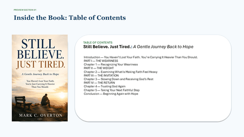 Still Believe. Just Tired: A Gentle Journey Back to Hope